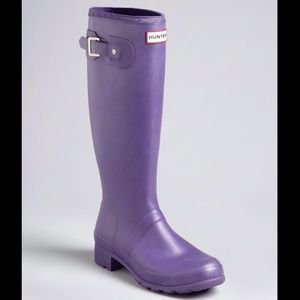 Purple hunter rain boots